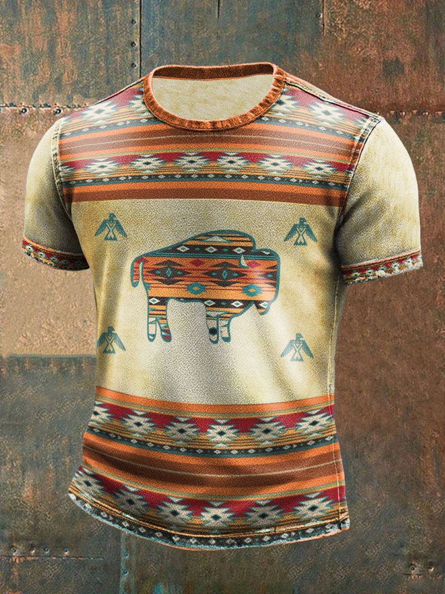 Camiseta Native American Bison para hombre