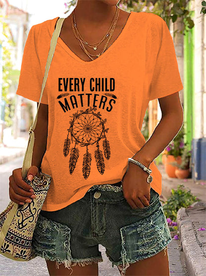 Camiseta estampada Every Child Matters para mujer