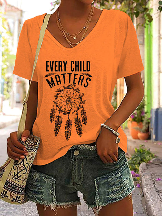 Camiseta estampada Every Child Matters para mujer