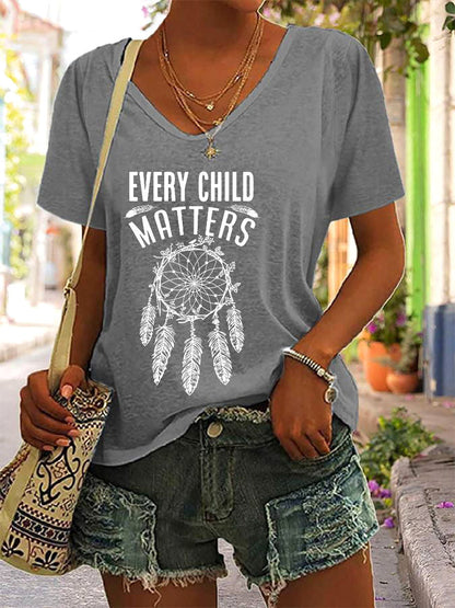 Camiseta estampada Every Child Matters para mujer