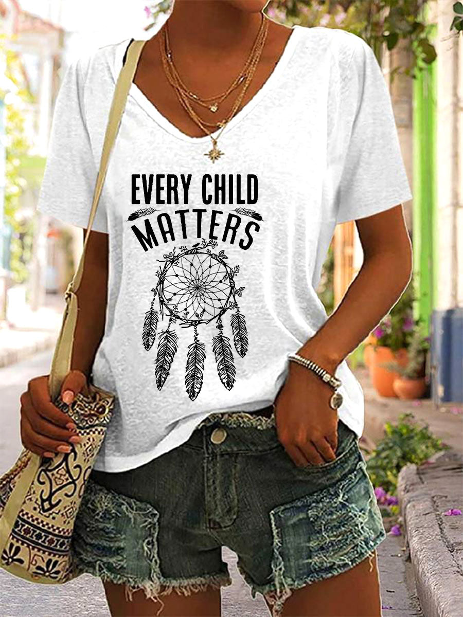 Camiseta estampada Every Child Matters para mujer