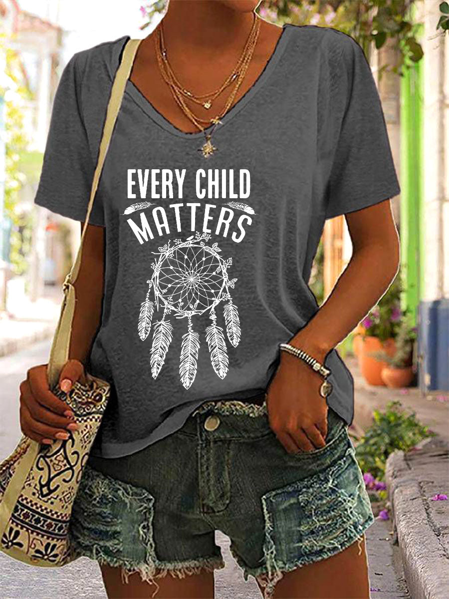 Camiseta estampada Every Child Matters para mujer