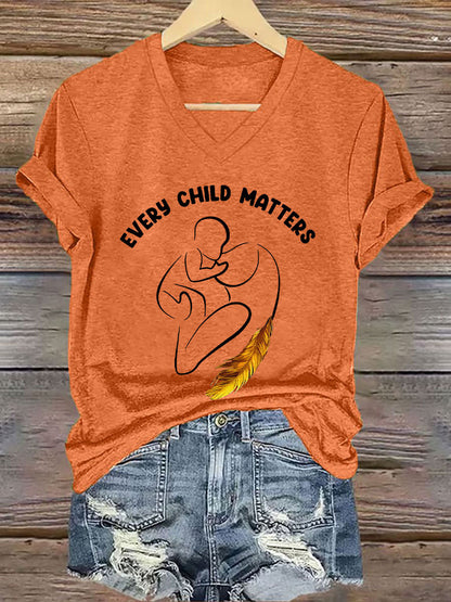 Camiseta estampada Every Child Matters para mujer
