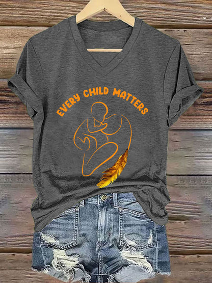 Camiseta estampada Every Child Matters para mujer