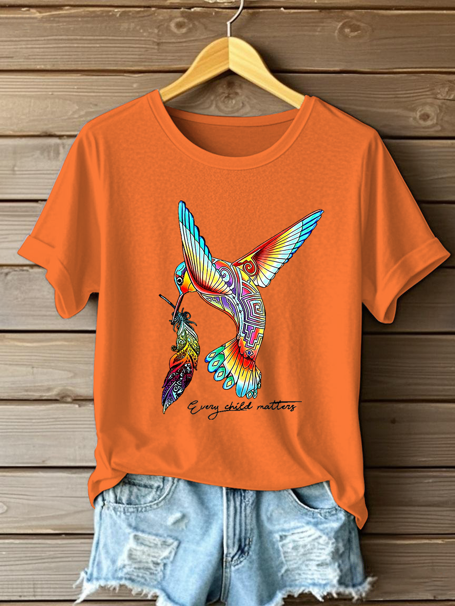Camiseta casual impresa de Every Child Matters para mujer