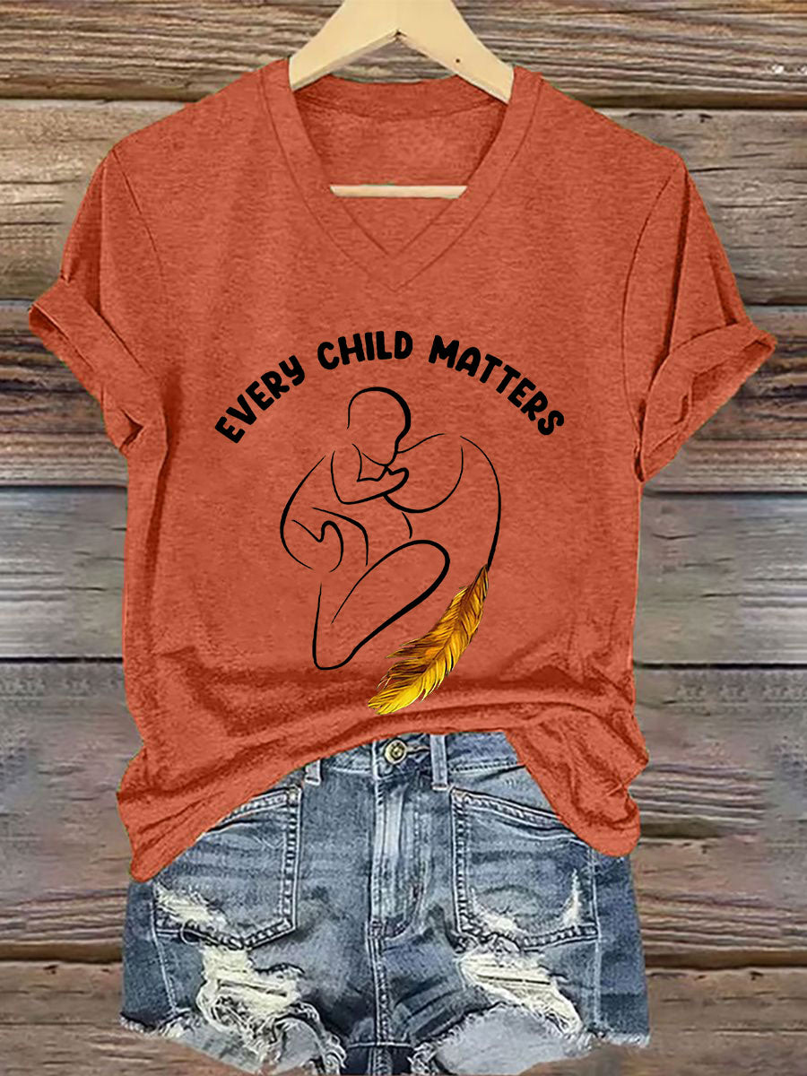 Camiseta estampada Every Child Matters para mujer