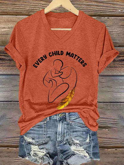 Camiseta estampada Every Child Matters para mujer