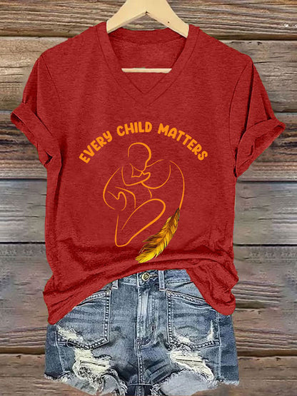 Camiseta estampada Every Child Matters para mujer