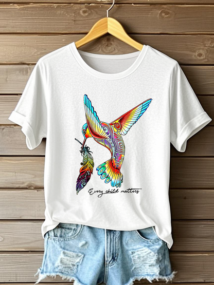 Camiseta casual impresa de Every Child Matters para mujer