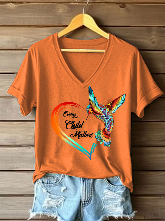 Camiseta casual impresa de Every Child Matters para mujer