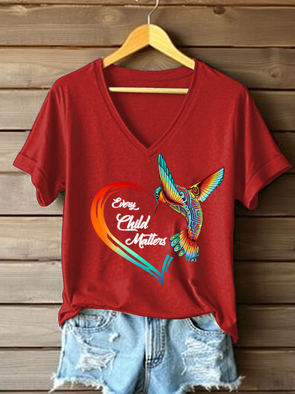 Camiseta casual impresa de Every Child Matters para mujer