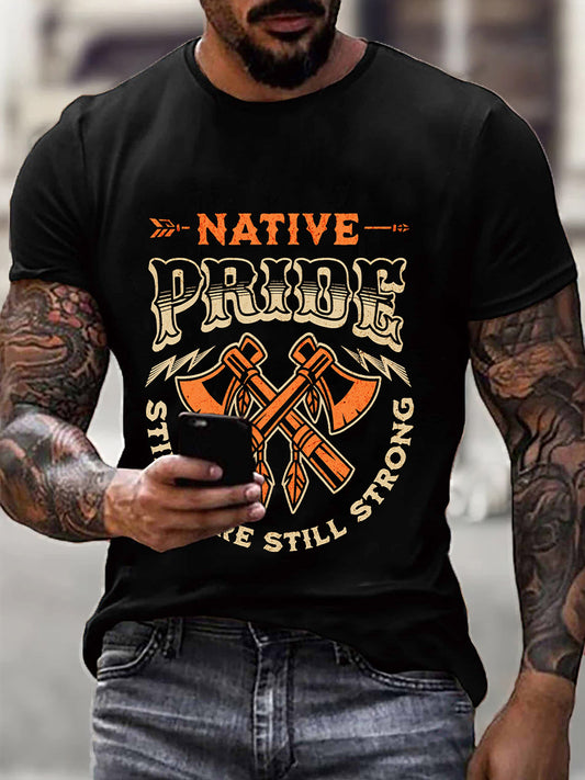 Camiseta con estampado Native Pride Still Here Still Strong para hombre