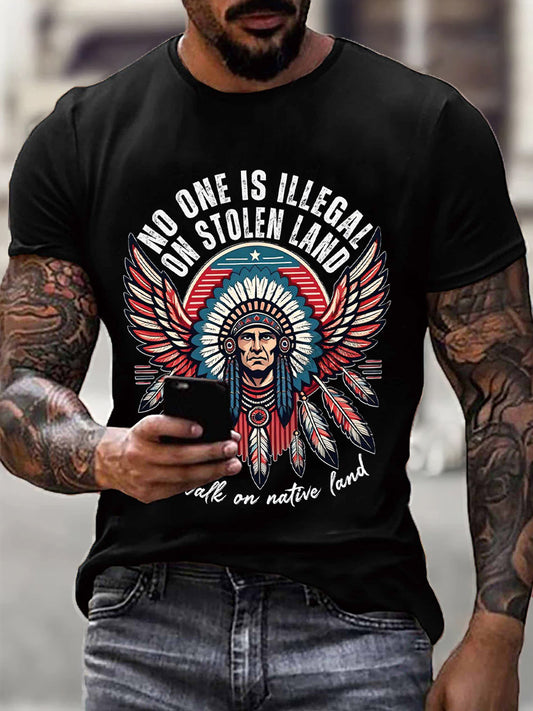 Nadie es ilegal en la tierra robada de los hombres imprimió la camiseta