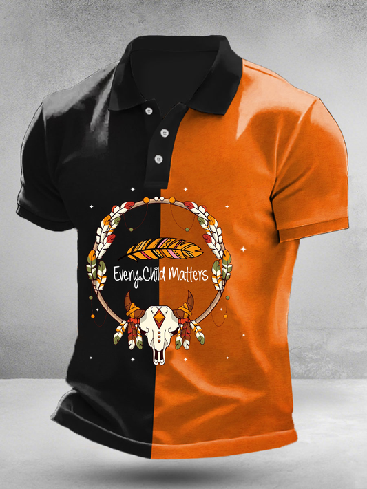 Top de botón estampado Every Child Matters para hombre