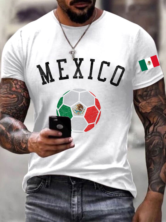 Camiseta estampada del equipo de fútbol de los hombres
