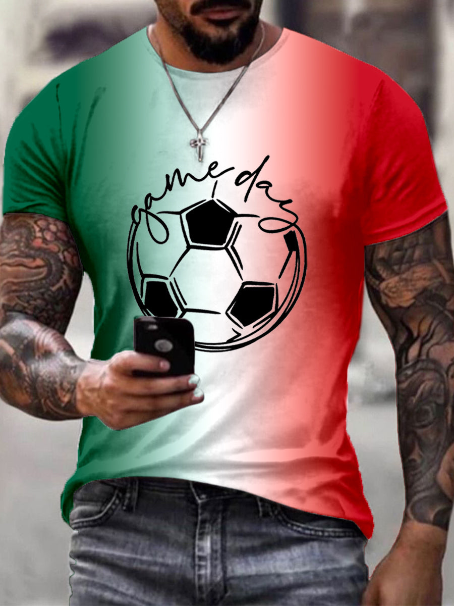 Camiseta del color del contraste de la impresión del equipo de fútbol de los hombres