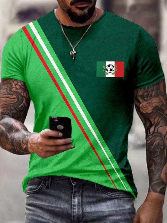 Camiseta del color del contraste de la impresión del equipo de fútbol de los hombres