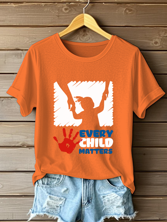 Camiseta casual impresa de Every Child Matters para mujer