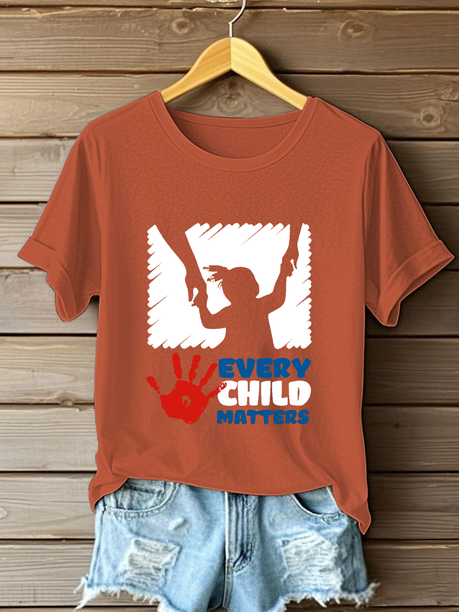 Camiseta casual impresa de Every Child Matters para mujer
