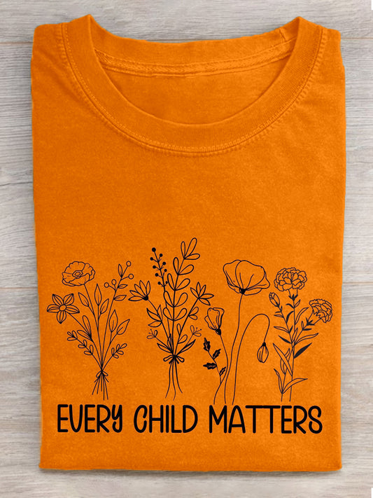 Camiseta con estampado floral Every Child Matters para mujer