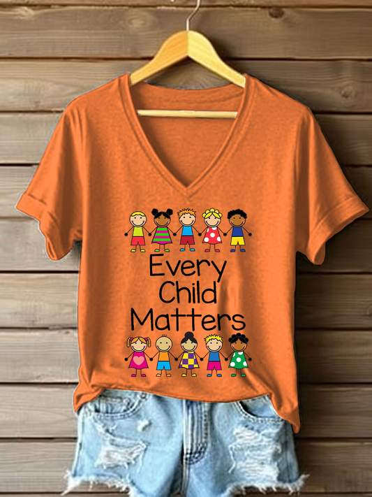 Camiseta casual impresa de Every Child Matters para mujer