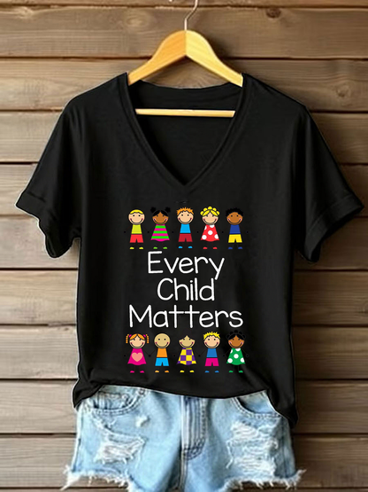 Camiseta casual impresa de Every Child Matters para mujer