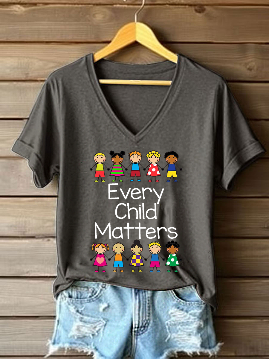 Camiseta casual impresa de Every Child Matters para mujer