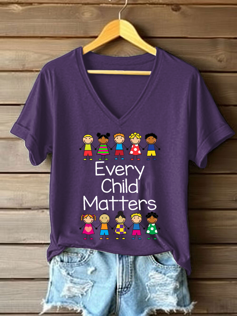 Camiseta casual impresa de Every Child Matters para mujer