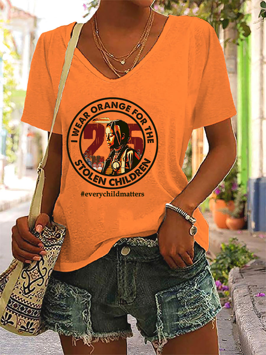 Camiseta casual impresa de Every Child Matters para mujer