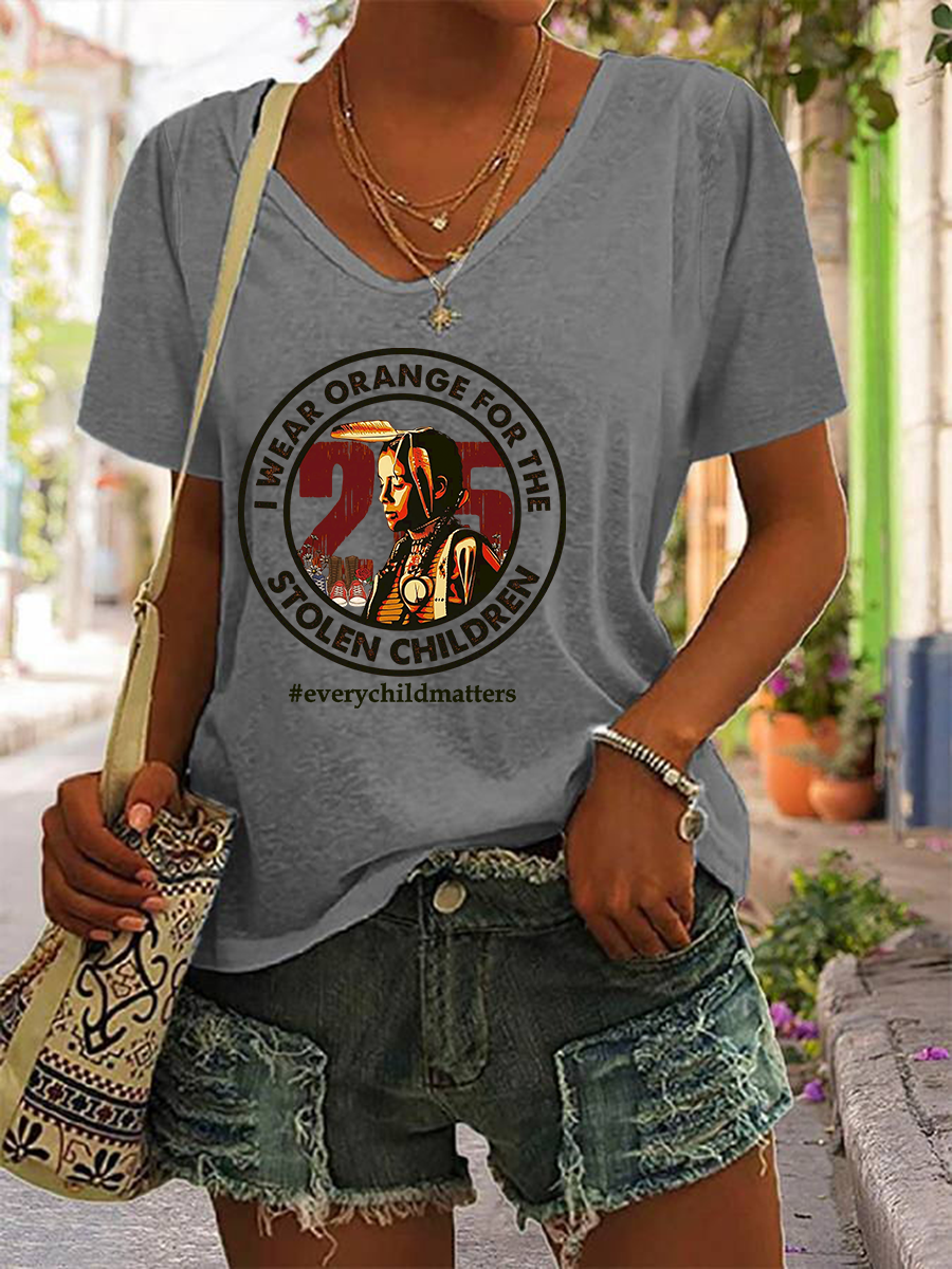 Camiseta casual impresa de Every Child Matters para mujer