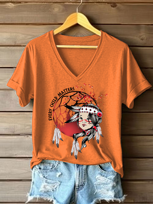 Camiseta casual impresa de Every Child Matters para mujer