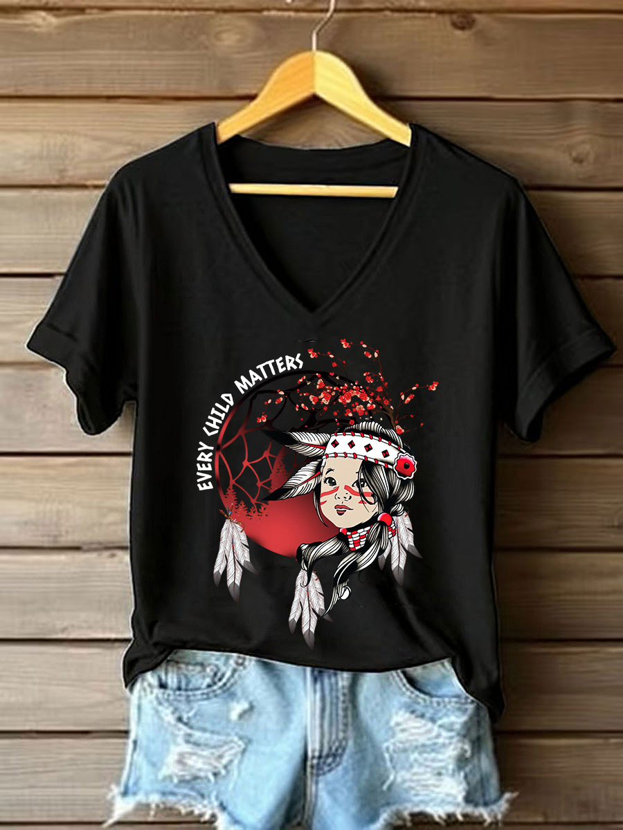Camiseta casual impresa de Every Child Matters para mujer