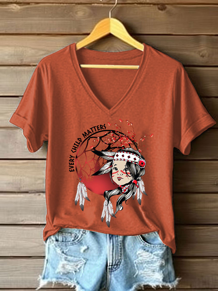 Camiseta casual impresa de Every Child Matters para mujer