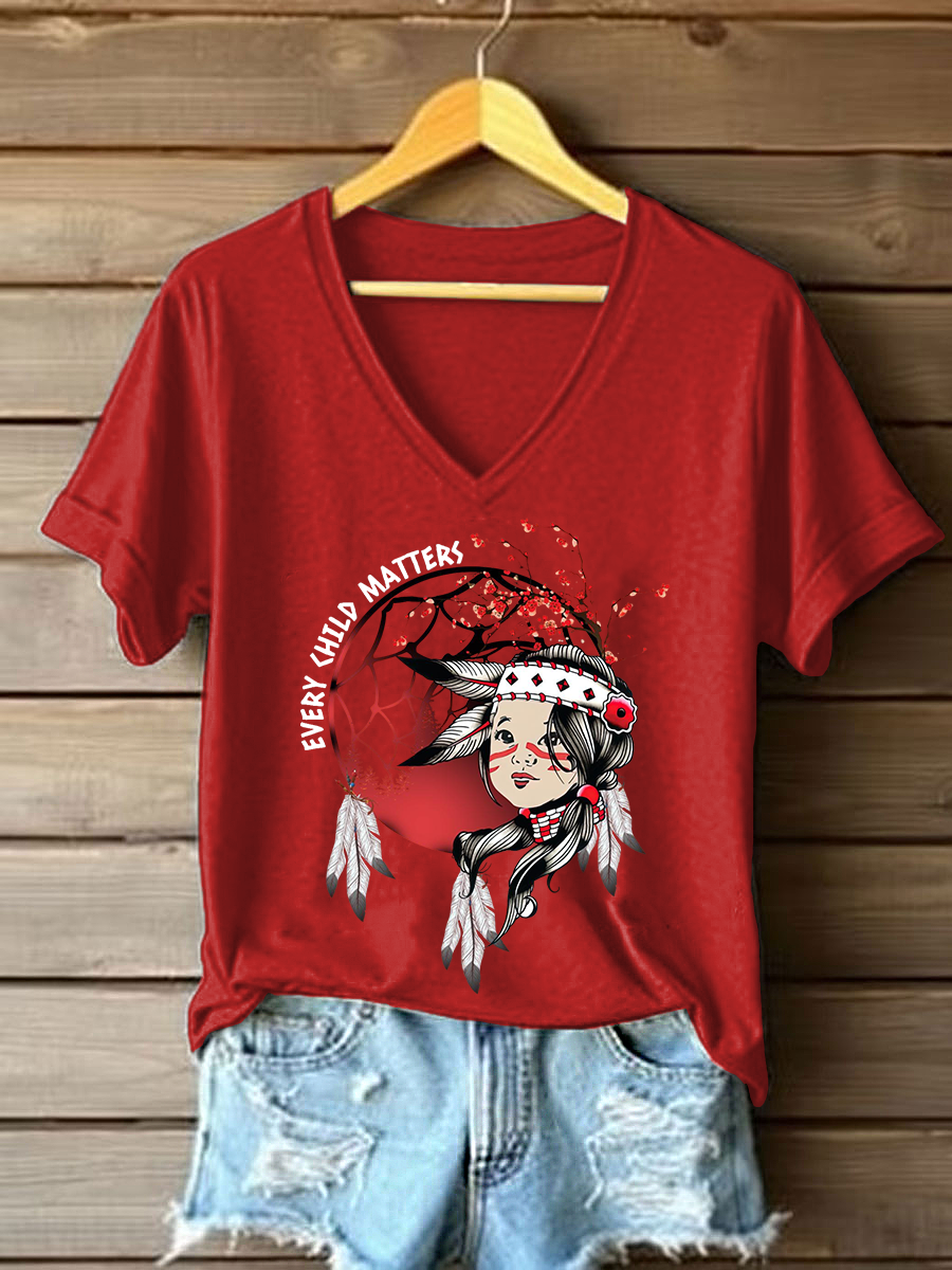 Camiseta casual impresa de Every Child Matters para mujer