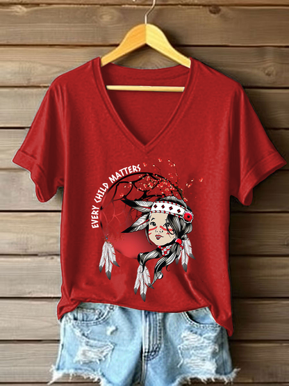 Camiseta casual impresa de Every Child Matters para mujer