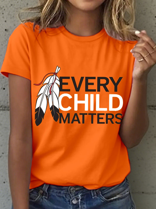 Camiseta con estampado Every Child Matters para mujer