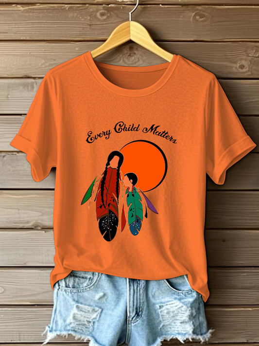 Camiseta casual impresa de Every Child Matters para mujer