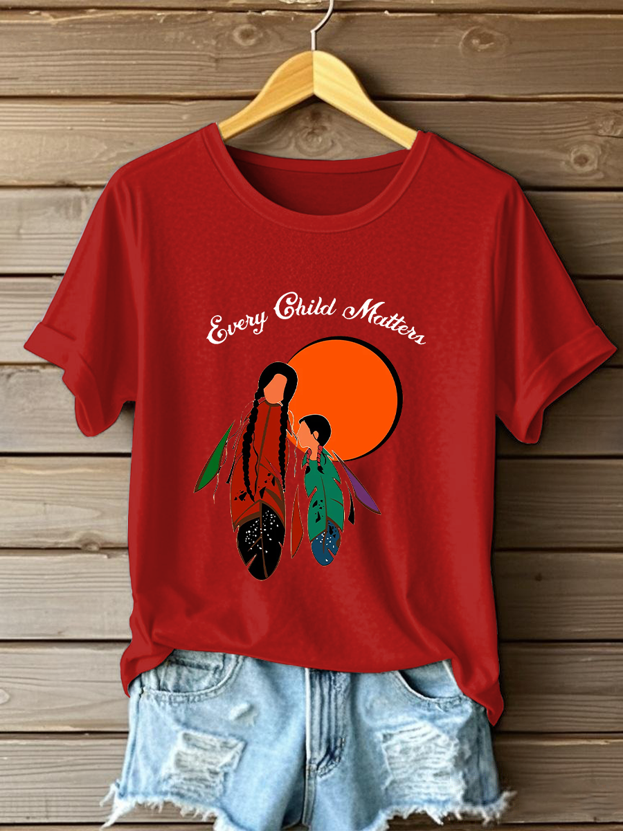 Camiseta casual impresa de Every Child Matters para mujer