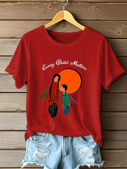 Camiseta casual impresa de Every Child Matters para mujer