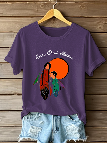 Camiseta casual impresa de Every Child Matters para mujer