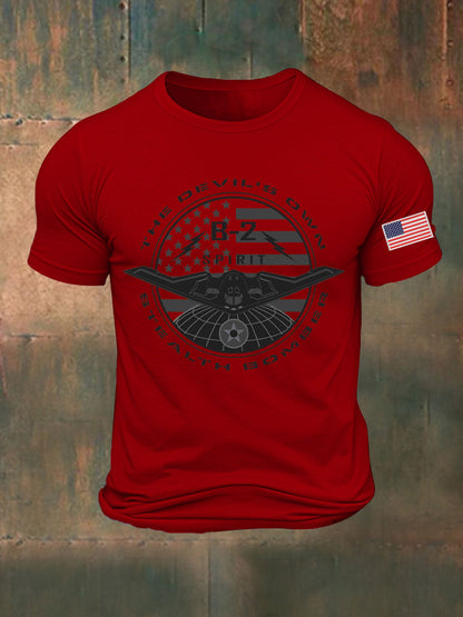 Camiseta impresa espíritu B-2 de los hombres