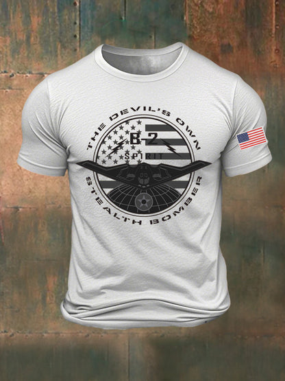 Camiseta impresa espíritu B-2 de los hombres