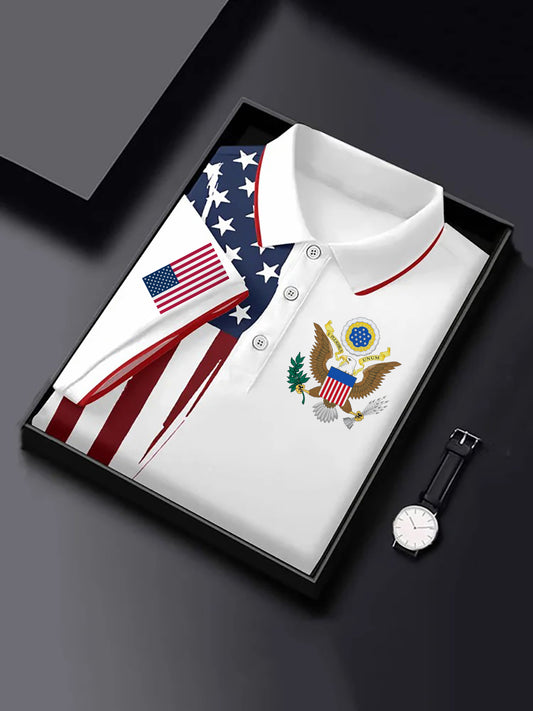 Camisa manga corta USA hombre