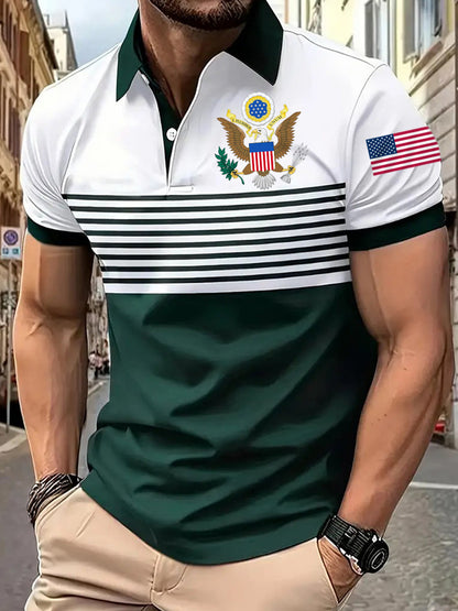 Camisa manga corta USA hombre