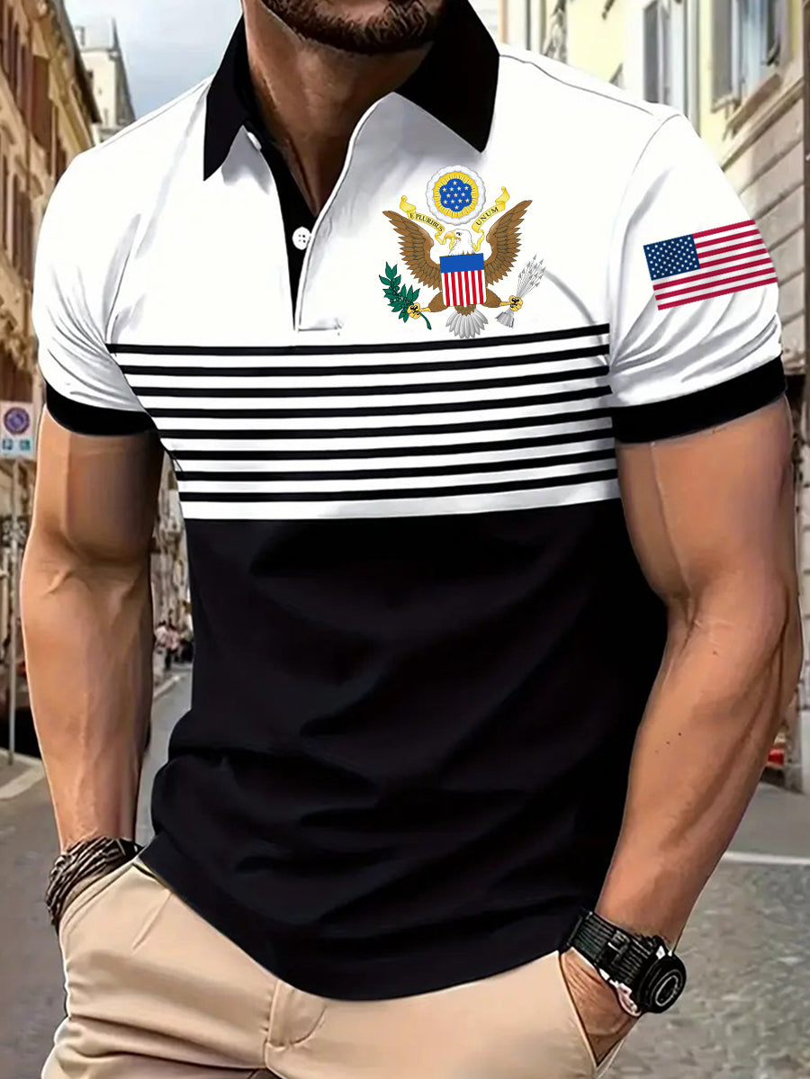 Camisa manga corta USA hombre