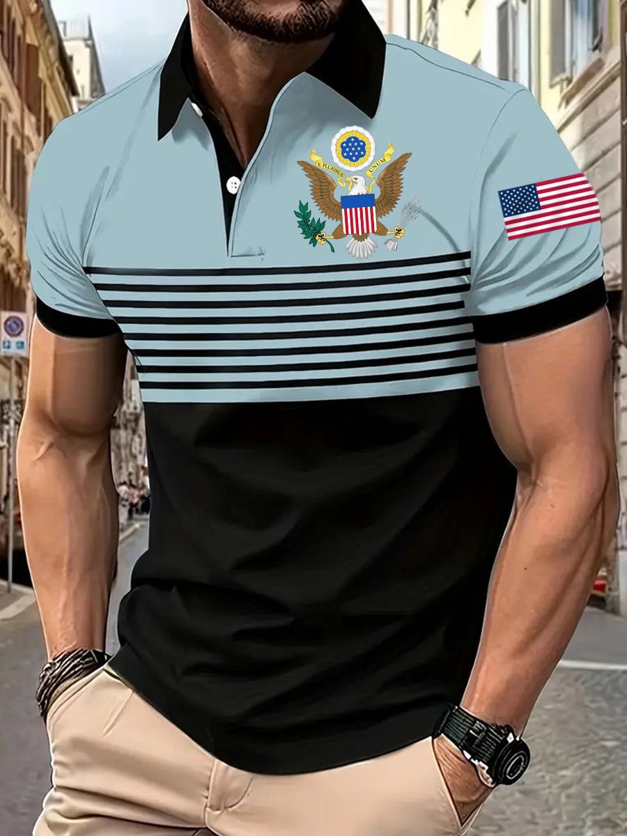 Camisa manga corta USA hombre