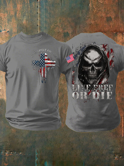 Camiseta estampada con bandera patriótica del Día de la Independencia del 4 de julio para hombre