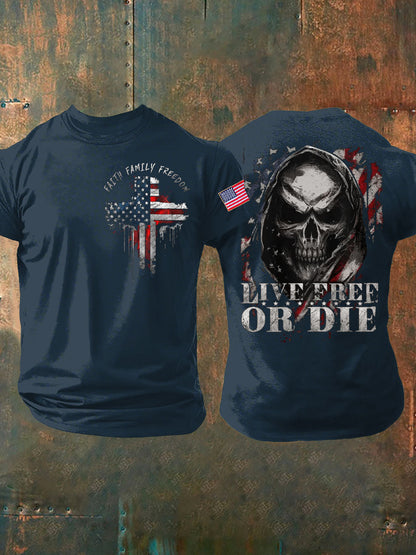 Camiseta estampada con bandera patriótica del Día de la Independencia del 4 de julio para hombre