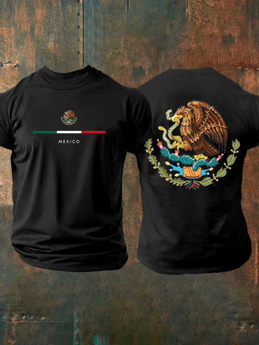 Camiseta casual del día de la independencia de la bandera mexicana de los hombres