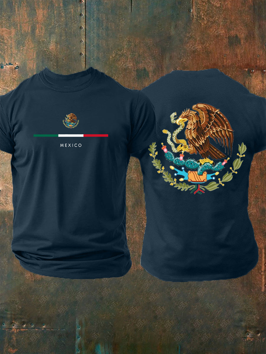 Camiseta casual del día de la independencia de la bandera mexicana de los hombres